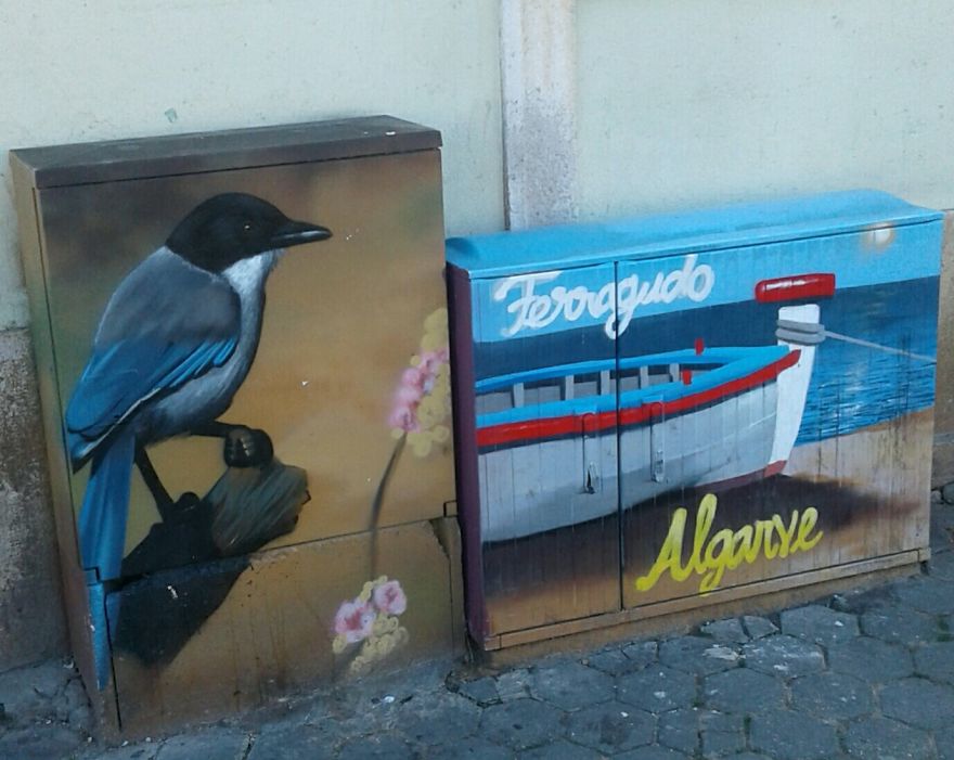 Street Art In Ferragudo, Algarve, Portugal Street Art In Ferragudo, Algarve, Portugal