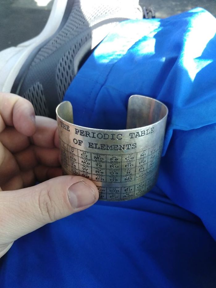 Who Doesn't Need A Periodic Table Of Elements Cuff Bracelet In Their Life Found At The Goodwill Bulk Outlet In Oklahoma City And Yes It Sure Did Come Home With Me