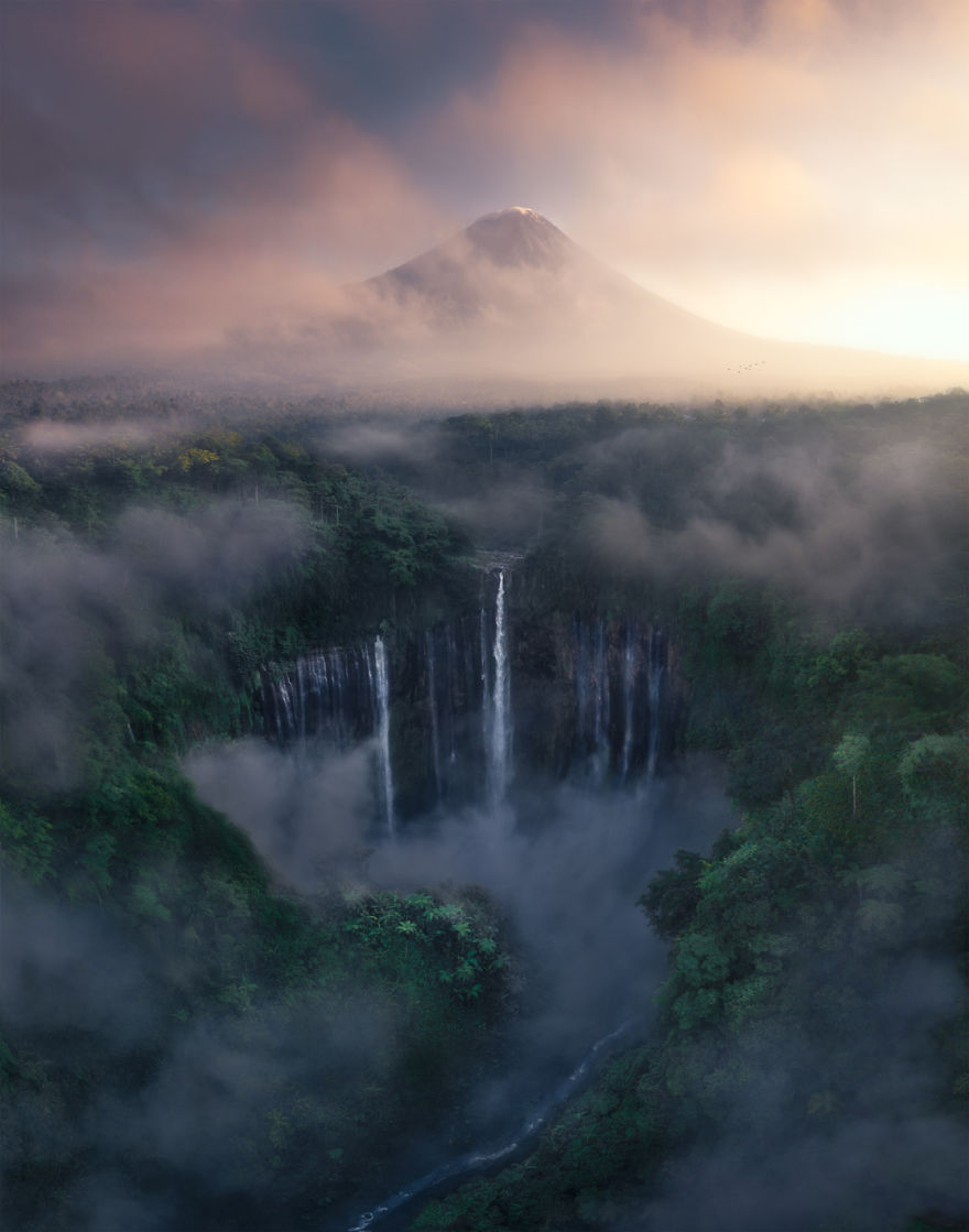 Tumpak Sewu Waterfall, Indonesia By Tony Wang