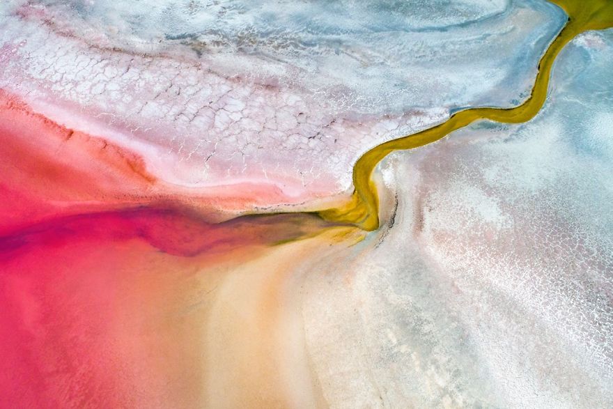 Pink Salt Lake, Kalbarri, Western Australia By Mat Beetson