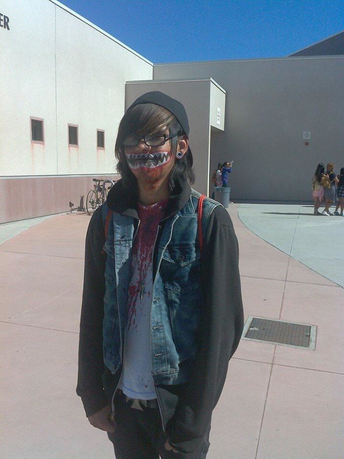 Sophomore Year Of High School, I Would Show Up Like This And Hang Out Behind The Library With My Little Edgy Kids Group