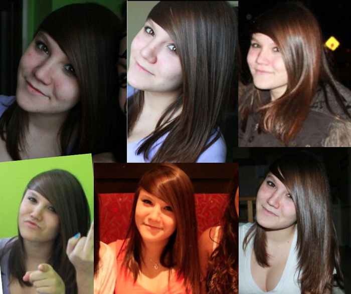 I Made A Collage Of My Iconic Comb Over Emo Stage. My Mom Used To Tell Me That My Head Was Going To Get Stuck Sideways From The Way I Ate Dinner Or Did Just About Any Task