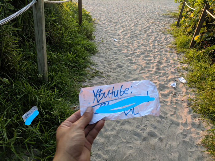 Someone Literally Trashed A Beach Just To Spam Their Crappy Youtube