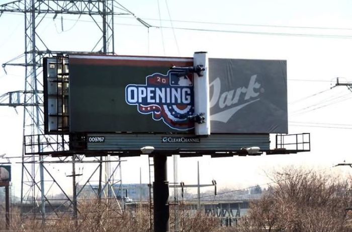The Milwaukee Brewers Have An Opening Day Billboard That Unravels A Little Each Day As The Season Approaches