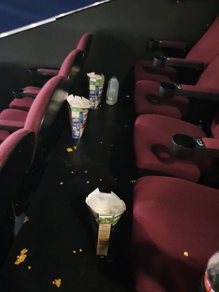 Being A Cinema Worker And Having To Clear Up After These Delightful People