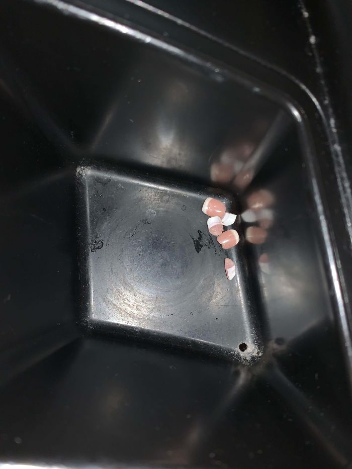 Disgusting Person Picks Off Fake Nails And Leaves In The Treadmill Cup Holder At The Gym