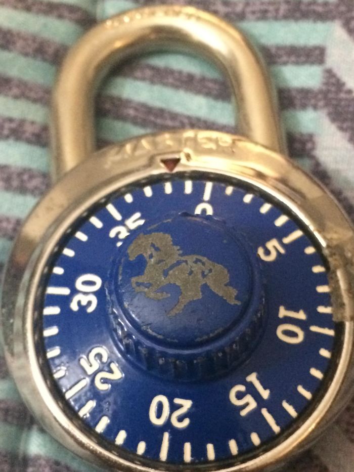 My Lock Got A Bit Scratched Up And Now The Middle Looks Kind Of Like A Horse