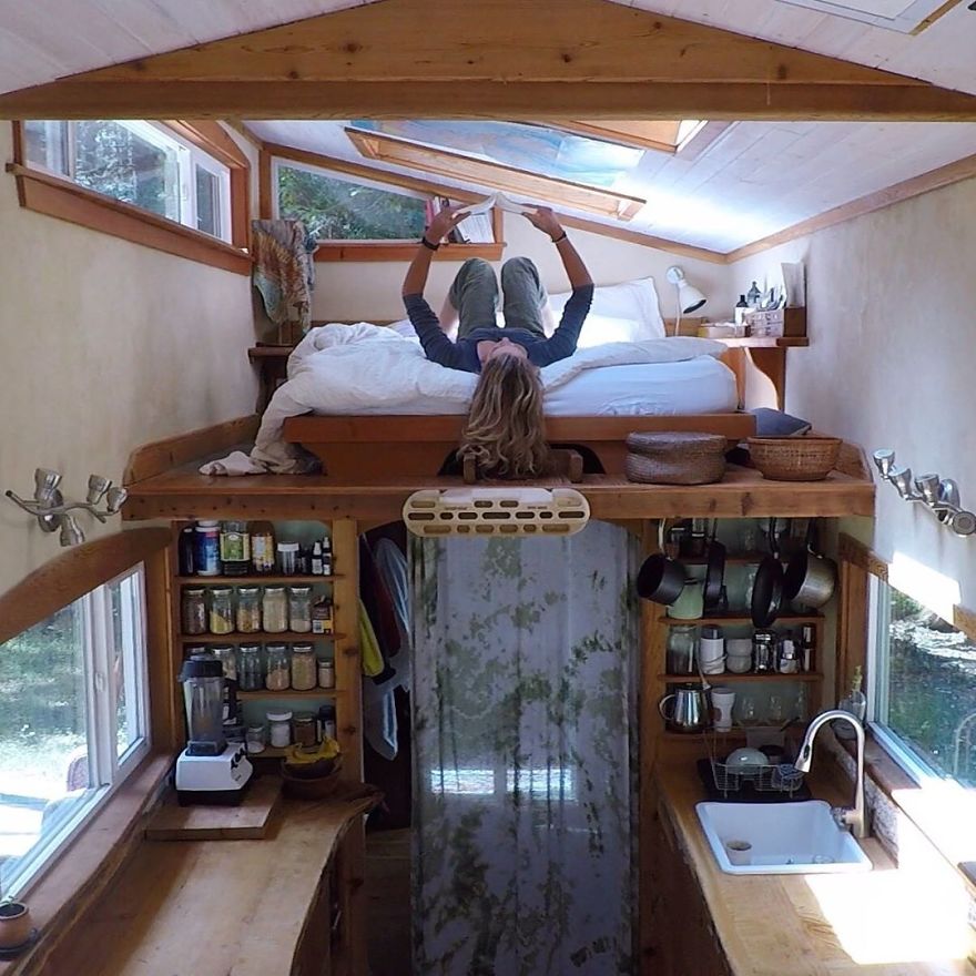 Woman Living In A Cozy 22' Long Tiny House For 5 Years.