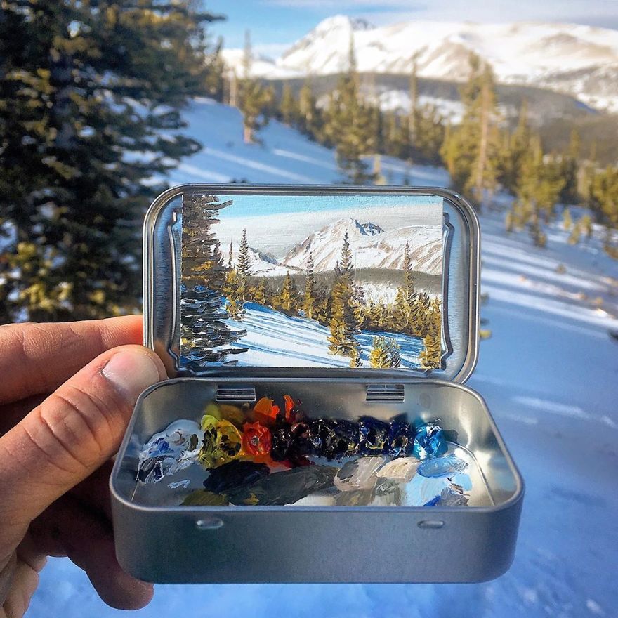 Artist Makes Amazing Mini Paintings In Cans Of Altoids