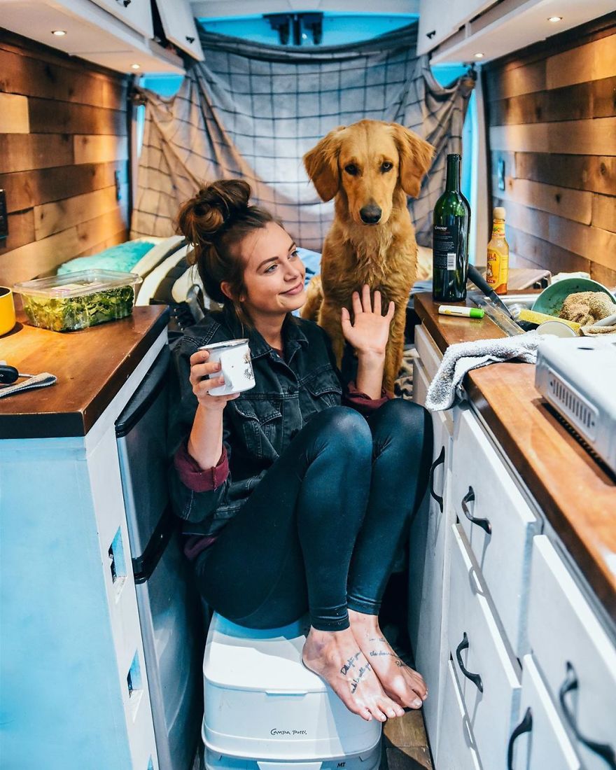 A Solo Female Traveler In A Converted Van With Her Puppy- Living On The Road Can Be An Incredible!