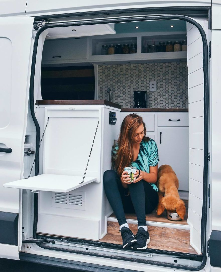 A Solo Female Traveler In A Converted Van With Her Puppy- Living On The Road Can Be An Incredible!