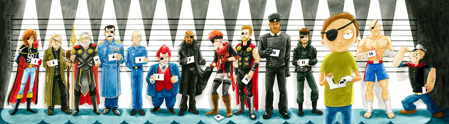 Suspects Line-Up: I Wondered How Many Fictional Pop Culture Characters Could Match The Same Description