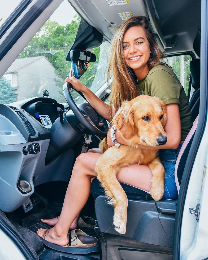A Solo Female Traveler In A Converted Van With Her Puppy- Living On The Road Can Be An Incredible!