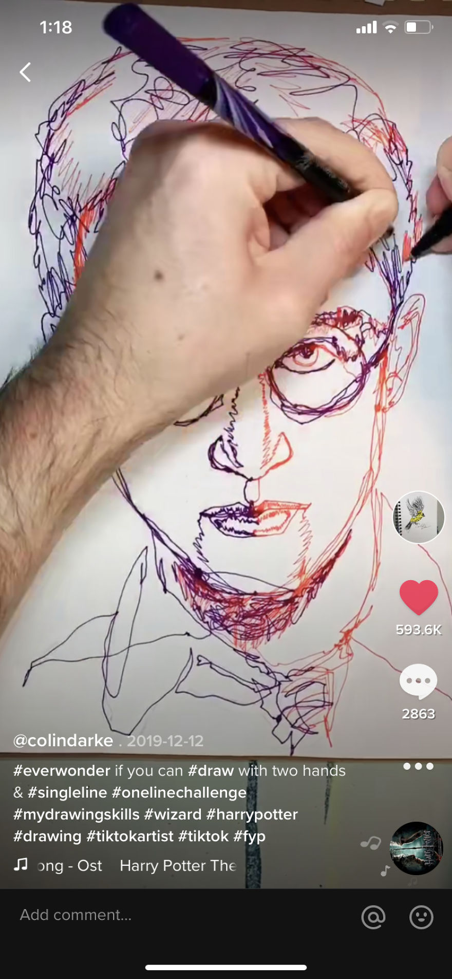 Viral Artist Drawing With Both Hands At The Same Time Viral Artist Drawing With Both Hands At The Same Time