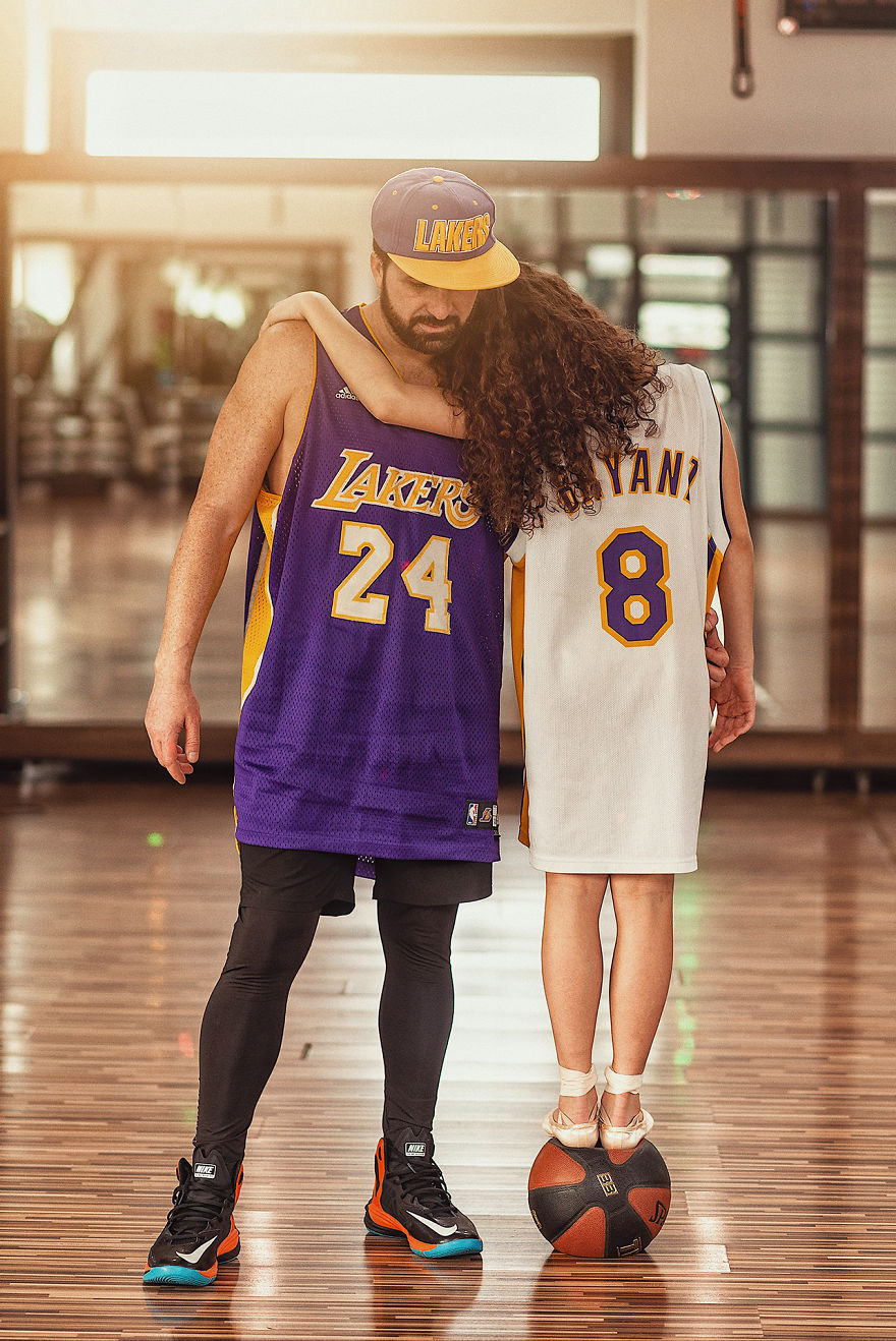 I Did A Tribute Photoshoot To Kobe And His Daughter With A Lifelong Lakers Fan Dad And His Ballerina Girl (13 Pics)
