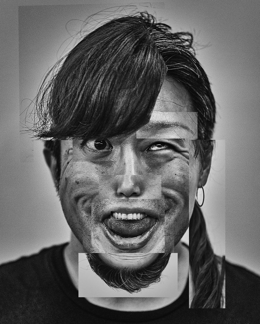 Face/Fake? My New Work Combining Family, Couples And Individuals Into A Single Entity.