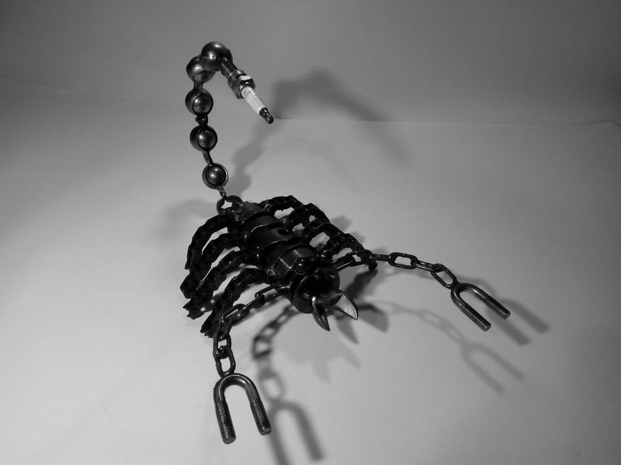 Things You Would Throw To The Garbage Become Metal Sculptures