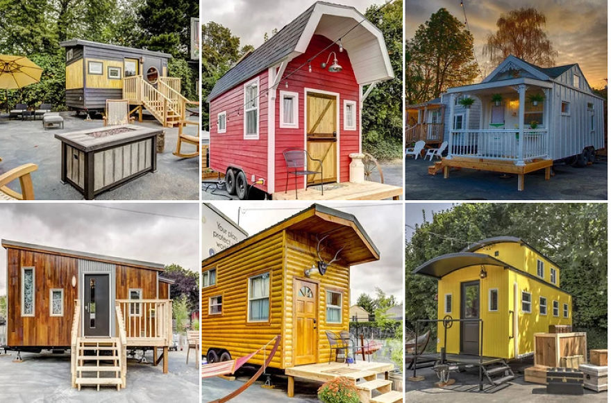 A Tiny House Hotel For The People Who Can Try Out The Tiny House Lifestyle / Romantic Tiny House.