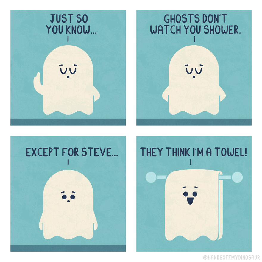I Created Comics That Show The Funny Side Of Ghosts 16 Pics Bored Panda Love is like quotes funny funny sayings thought and quotes spongebob squarepants funny quotes scary ghost quotes famous quotes about ghosts funny quotes and sayings quotes. funny side of ghosts