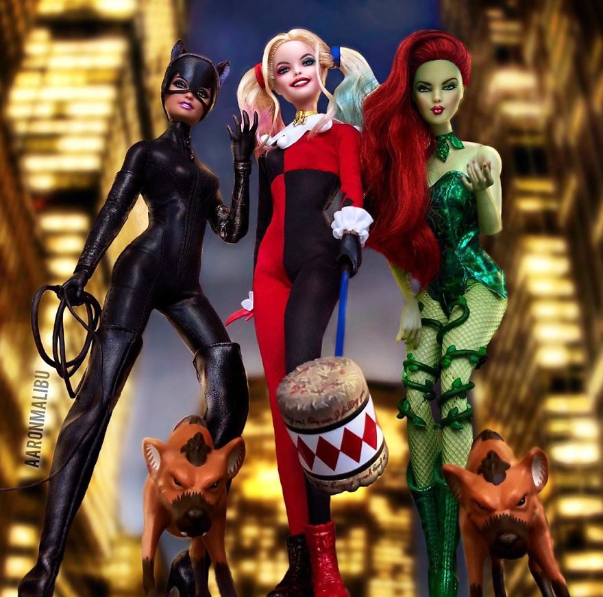 Cat Woman, Harley Quinn And Poison Ivy