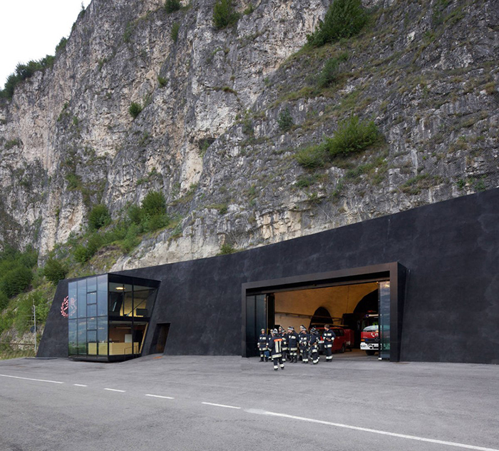 People On The Internet Are Comparing This Badass Fire Station In Northern Italy To A Villain Hideout