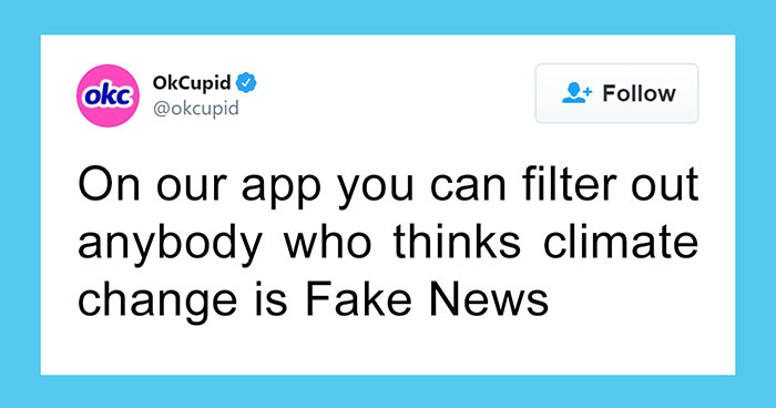Dating Site OkCupid Adds A New Option That Allows Users To Filter Out Climate Change Deniers, Not Everyone Supports It