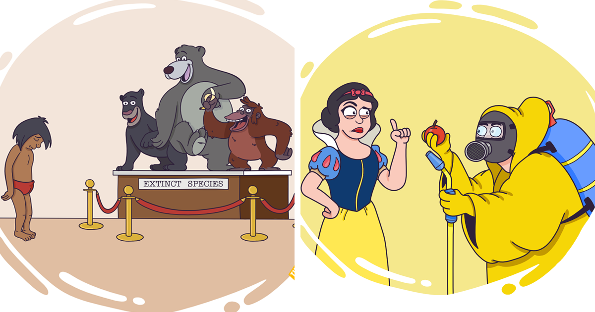 My 21 Illustrations Show What Would Happen If Disney Characters And ...