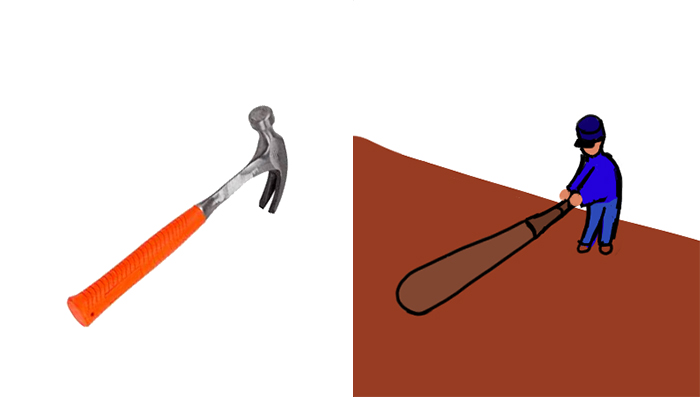 Ever Notice How A Hammer Looks Like A Man About To Swing A Baseball Bat?