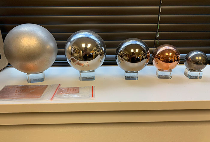 1000g Spheres Of Magnesium, Aluminum, Titanium, Copper, And Tungsten