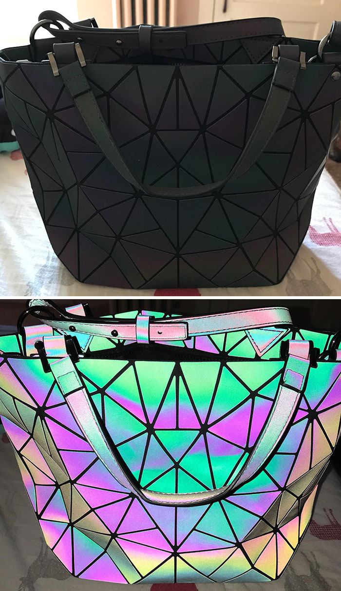 I Got A New Purse Today. Top Is Without Flash, Bottom Is With Flash