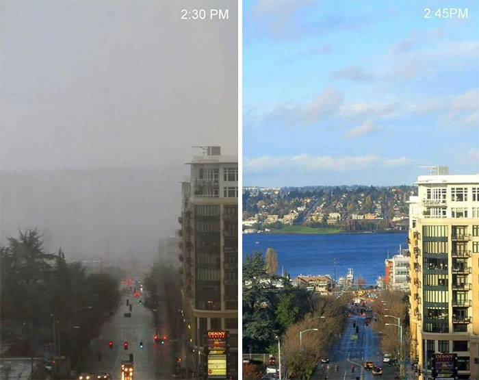 Diferencia de 15 minutos en el clima de Seattle