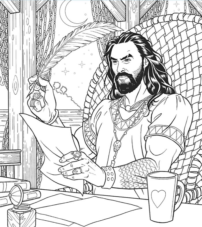 A 'Jason Momoa Coloring Book' Exists And It Is Supposed To Ease Your Stress