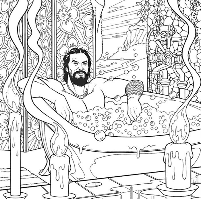 Color Wonder Relaxation Jason Momoa Christmas Coloring Books For Adults Teenagers Color To Relax Jason Momoa Christmas Coloring Book 