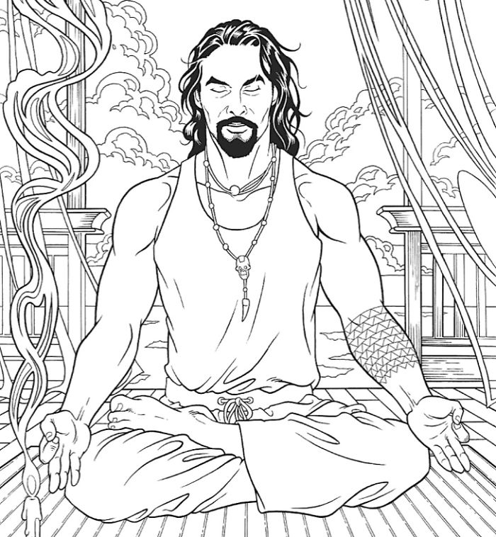 A 'Jason Momoa Coloring Book' Exists And It Is Supposed To Ease Your Stress