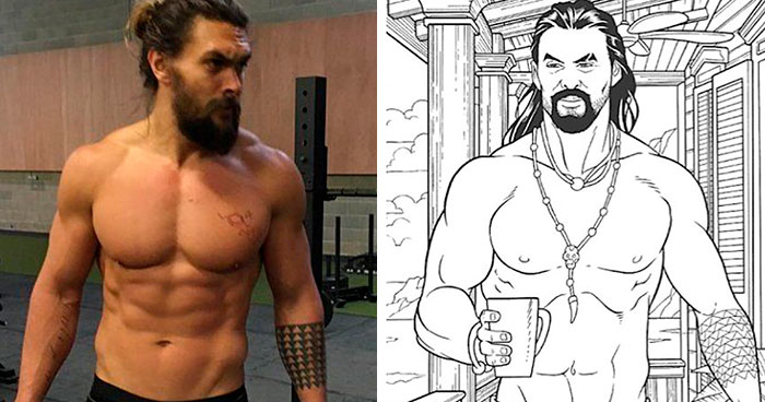 A ‘Jason Momoa Coloring Book’ Exists And It Is Supposed To Ease Your Stress