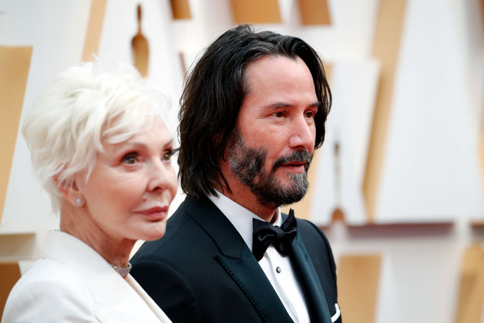 Keanu Reeves Steals The Red Carpet Show At The Oscars By Bringing His Mother As His Date