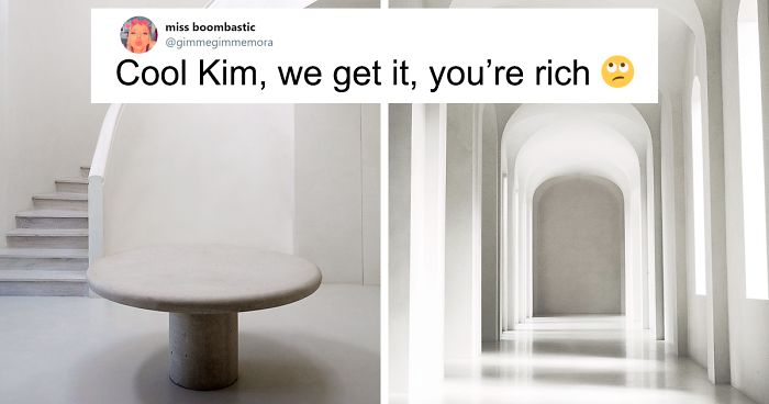Kim Kardashian Posts Photos Of Her Mansion And It S So Empty People Start Hilariously Roasting Bored Panda - Kanye West Home Decor