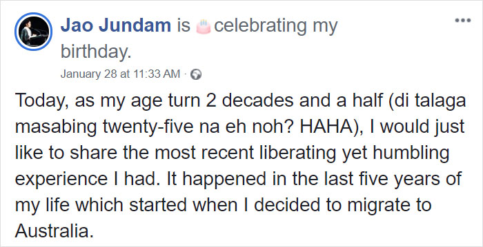 This Man Celebrated His Birthday By Sharing The Not-So-Appealing Truth Behind His Success Story In Another Country