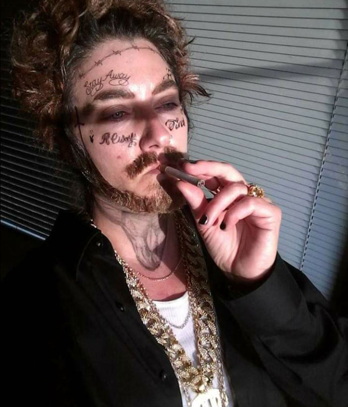 This 40-Year-Old Mom Pranks Kids By Dressing Up As Post Malone Making Everyone Think She's Their Dad