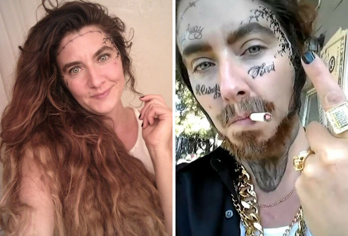 This 40-Year-Old Mom Pranks Kids By Dressing Up As Post Malone Making Everyone Think She’s Their Dad