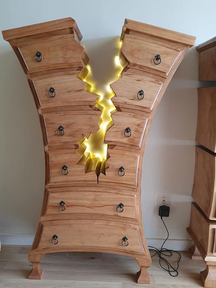 This Retired Cabinet Maker Goes Viral For Making Broken And Weird Furniture That Belongs In Disney Movies