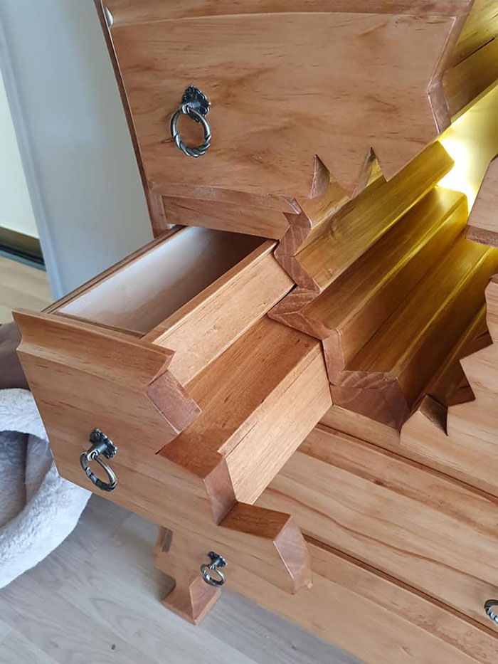 This Retired Cabinet Maker Goes Viral For Making Broken And Weird Furniture That Belongs In Disney Movies Bored Panda
