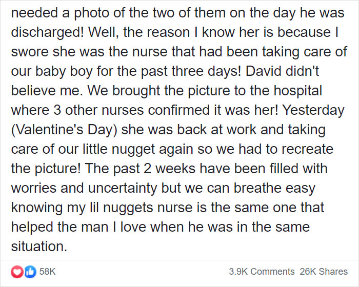 Mother Sees A Photo From When Her Husband Was A Baby In The Hospital, Realizes The Same Nurse Took Care Of Their Baby