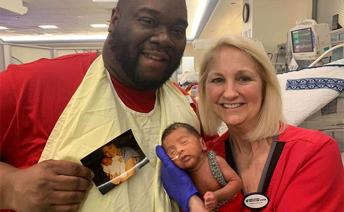 Mother Sees A Photo From When Her Husband Was A Baby In The Hospital, Realizes The Same Nurse Took Care Of Their Baby