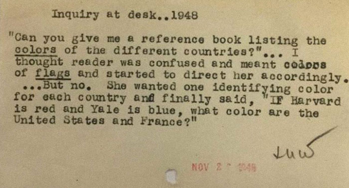 30 Of The Quirkiest Inquiries The New York Public Libary Had Received From The 1940s To The 1980s