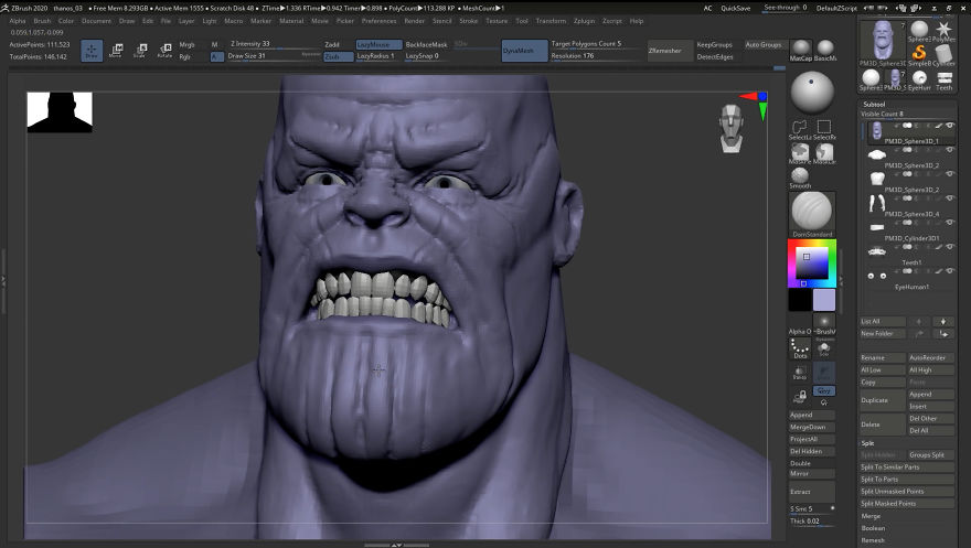 Incredibly Satisfying Timelapse Of Creating Thanos Gives Rare Look Into What It Takes To Make The Characters You See In Films (17 Pics + Video)