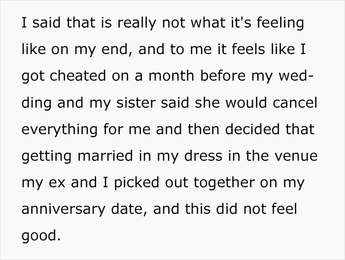 Woman Gets Cheated On 3 Weeks Before Her Wedding, Asks If She's A Jerk For Not Letting Her Sister Get Married Instead