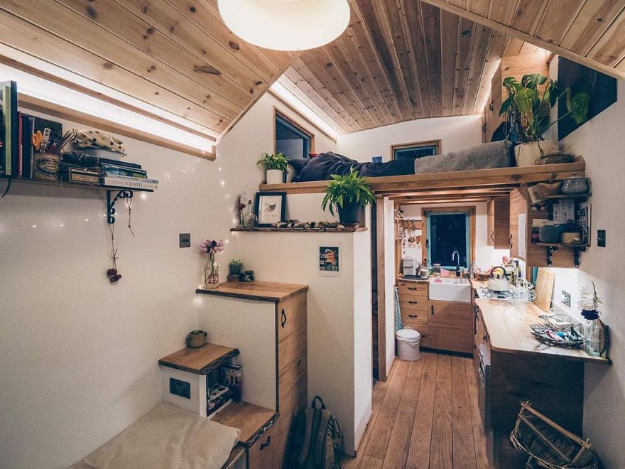 Inspiring Young Woman Has Turned Her Love Of Woodworking By Building Her Very Own Tiny Home!