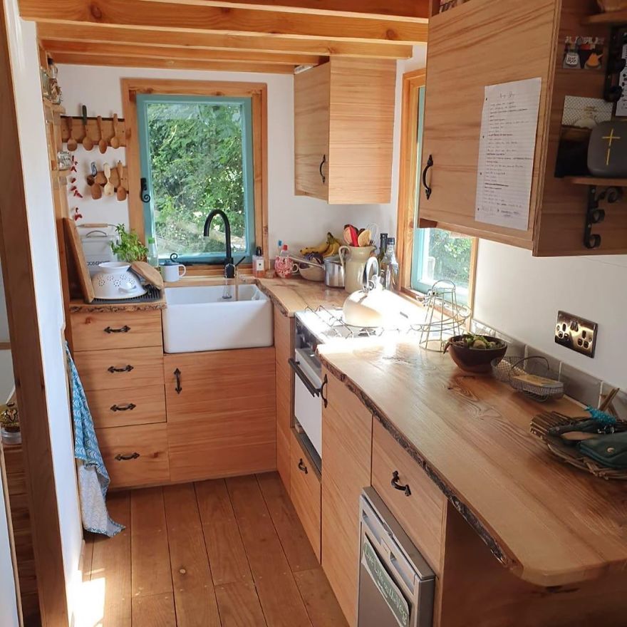 Inspiring Young Woman Has Turned Her Love Of Woodworking By Building Her Very Own Tiny Home!