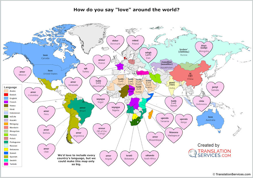 Different Ways To Say ‘Love’ Around The World?